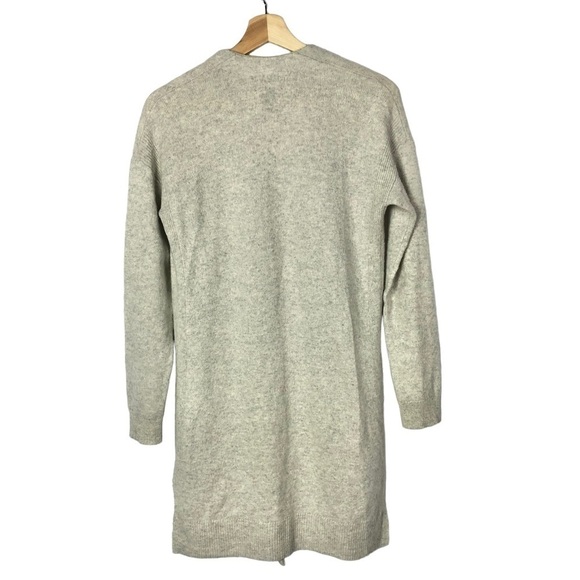Halogen Light Taupe Wool Cashmere Blend Open Front Cardigan Sweater S - Picture 2 of 3